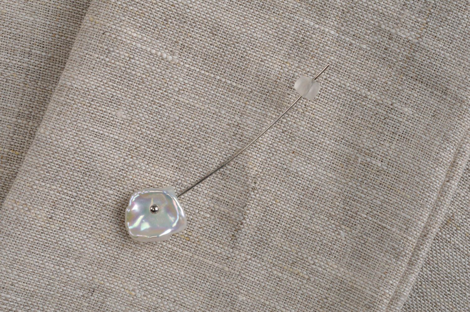 Unusual handmade metal brooch pin gemstone brooch jewelry fashion accessories photo 5