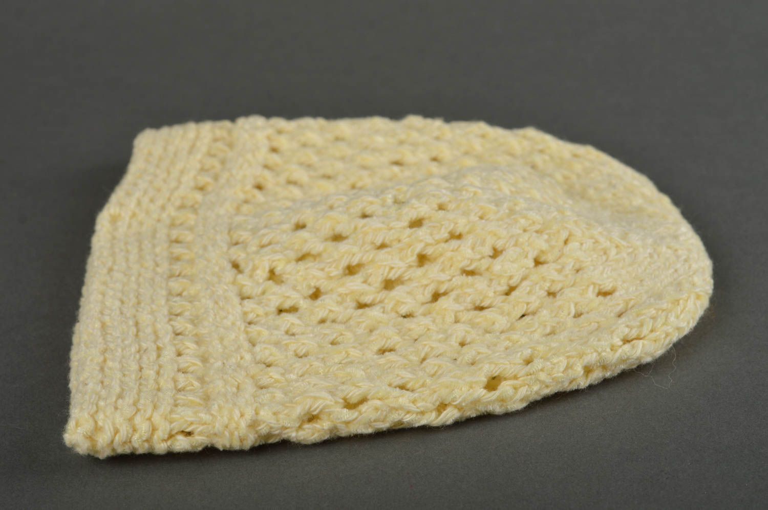 Bonnet chaud fait main Chapeau tricot au crochet citron Vêtement enfant photo 5