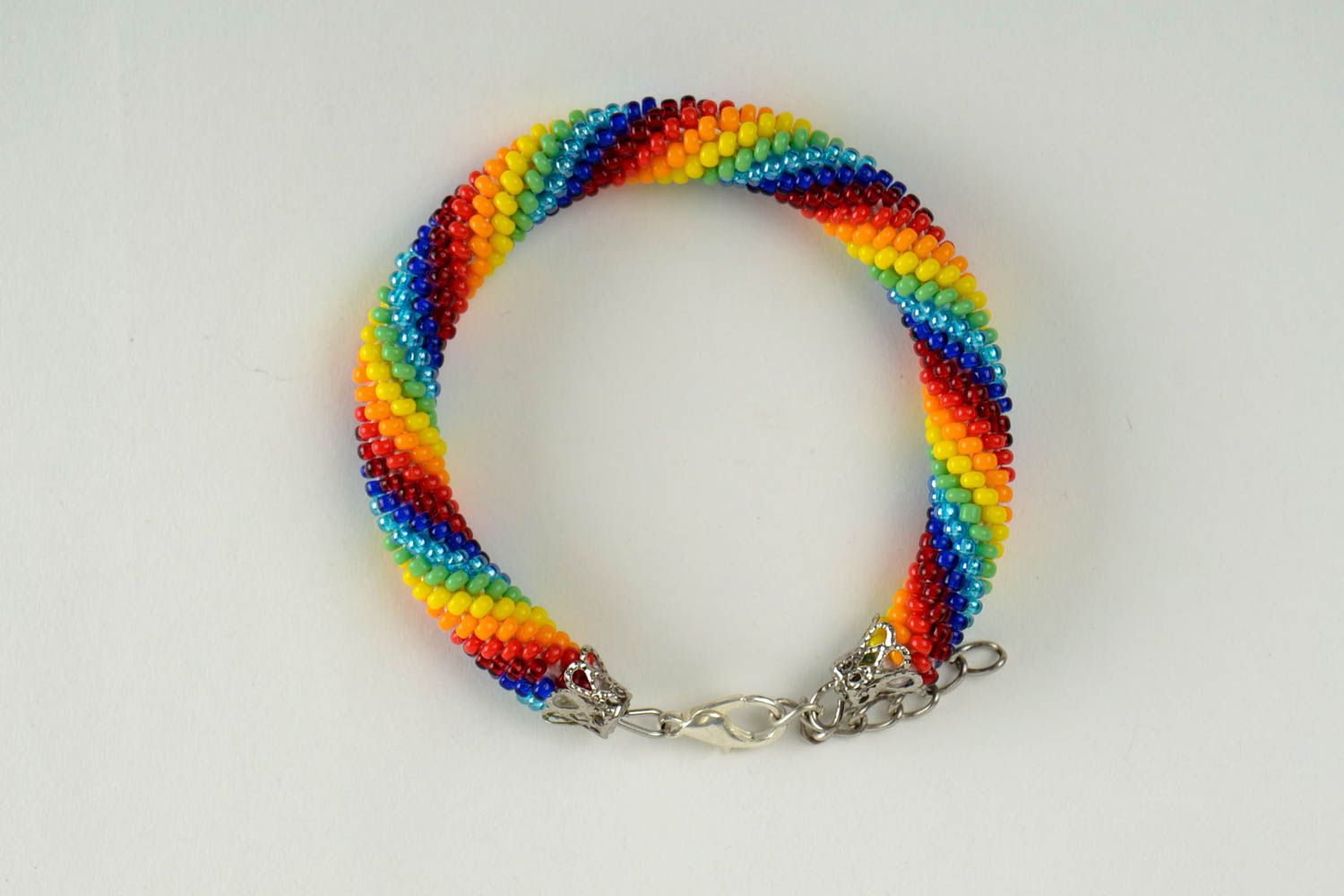 Handmade colorful bead wide cord bracelet for women photo 4