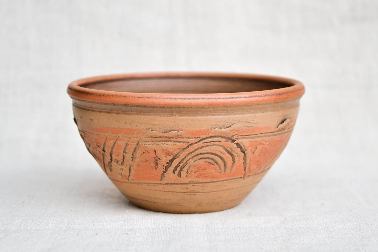 Handmade Keramik Schüssel für Suppe Ton Geschirr Küchen Zubehör gemustert foto 3