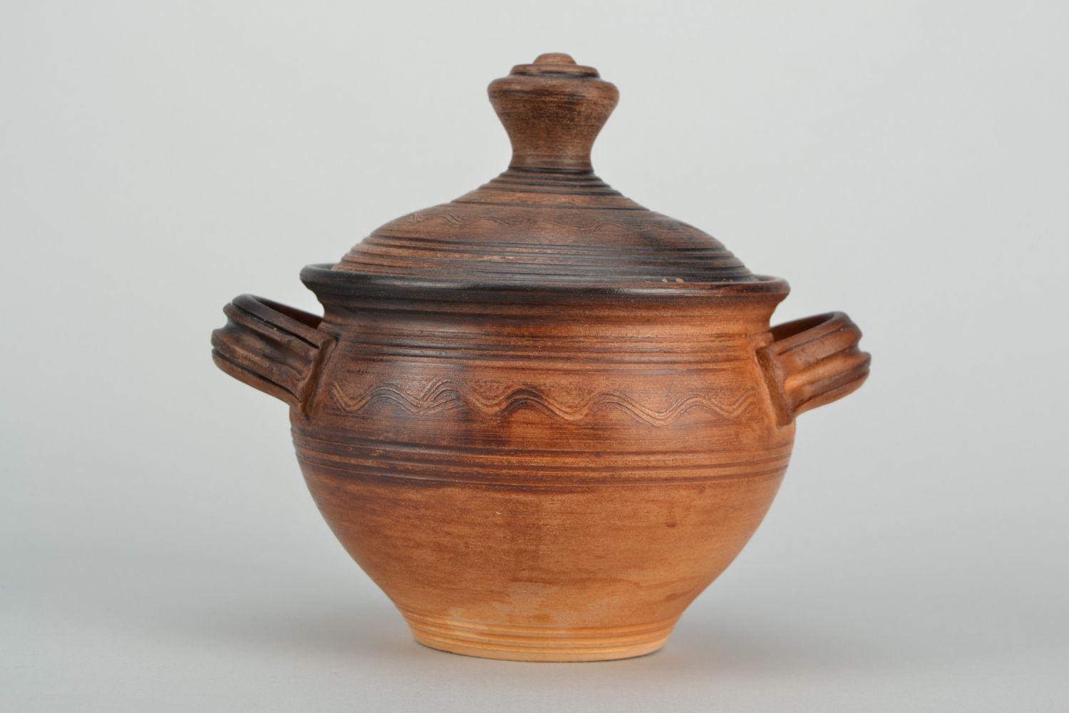 Pot en céramique avec couvercle fait main 60 cl photo 1