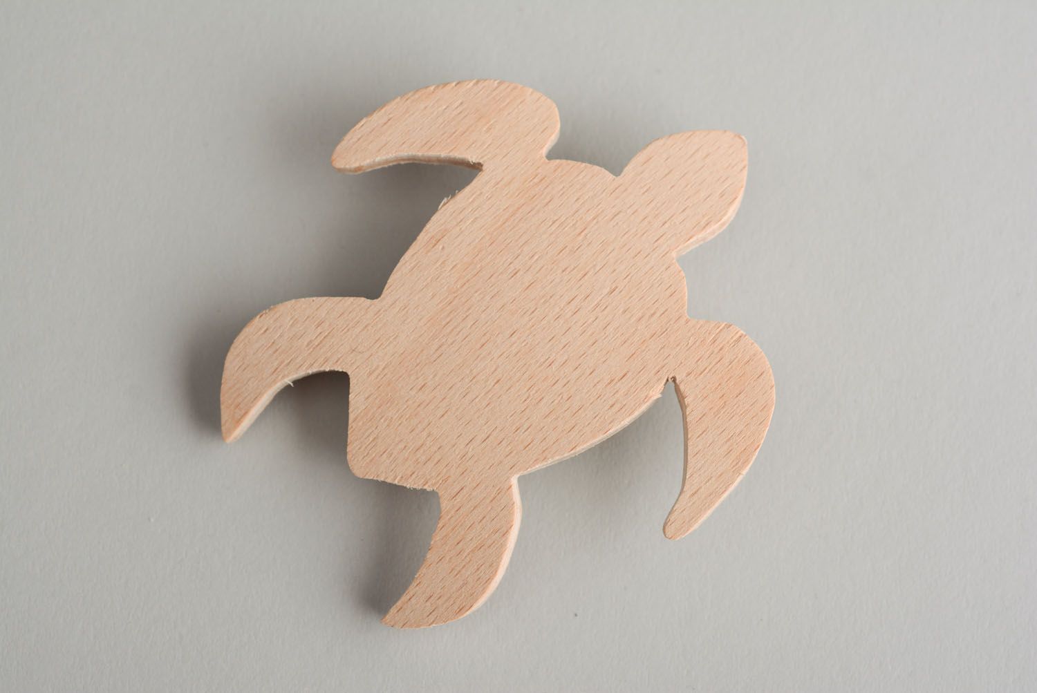 Hair clip wooden blank Turtle photo 3