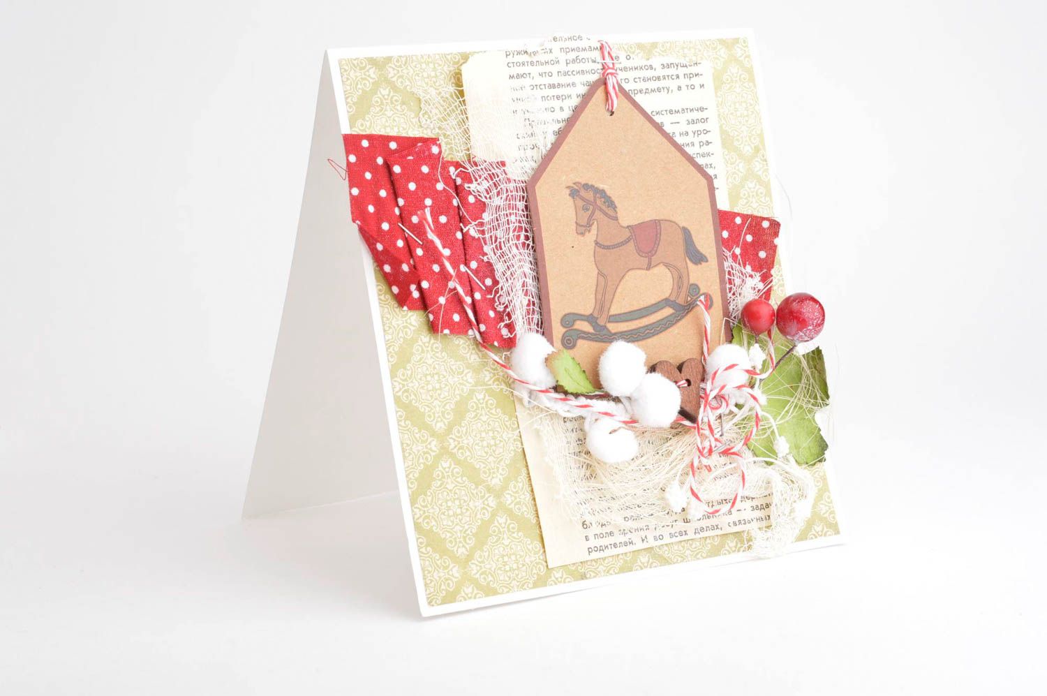 Открытка ручной работы поздравительная открытка рождественская красивая открытка фото 4