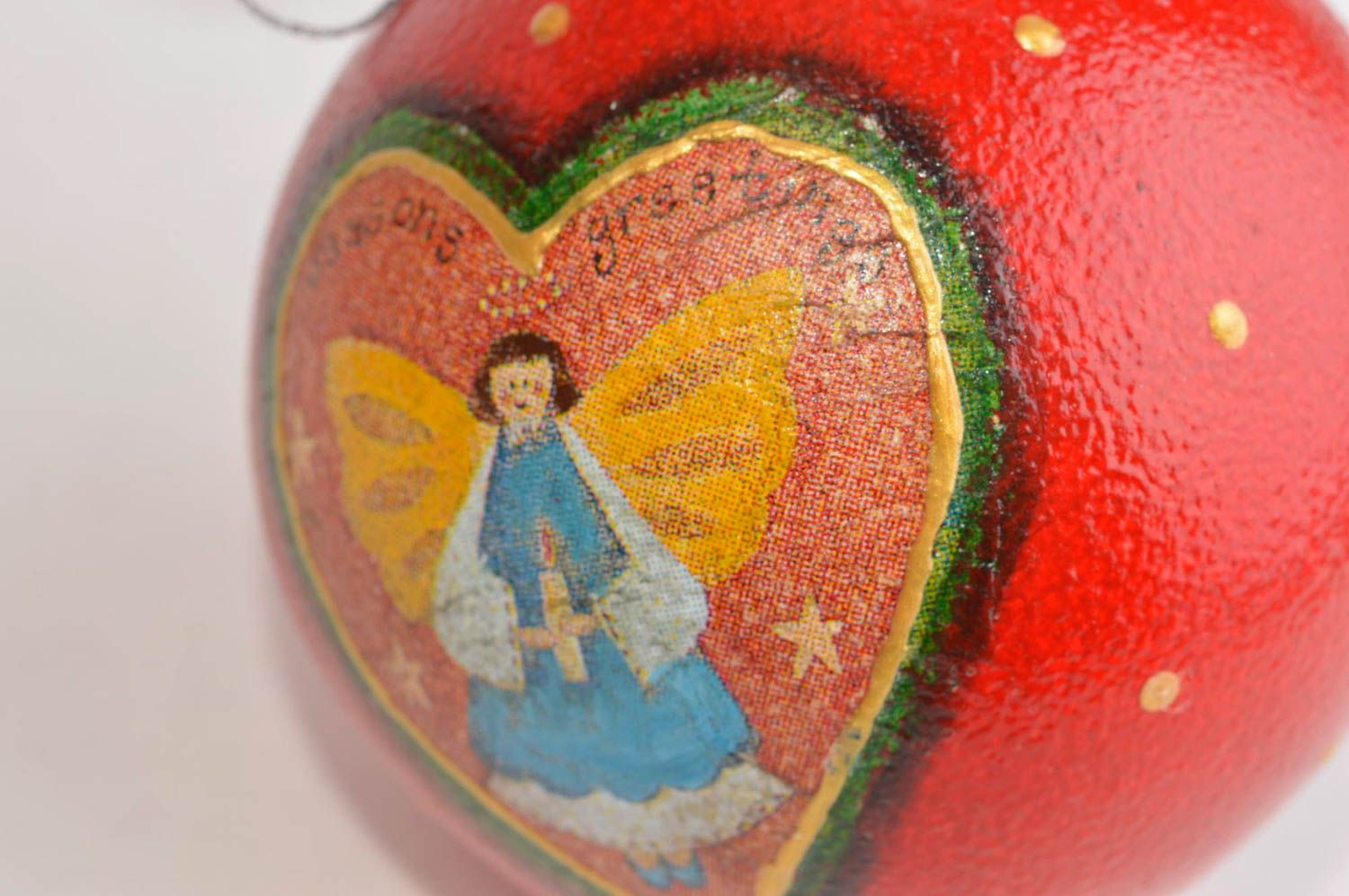 Adorno para el árbol de Navidad objeto de decoración adorno de Navidad decoupage foto 5