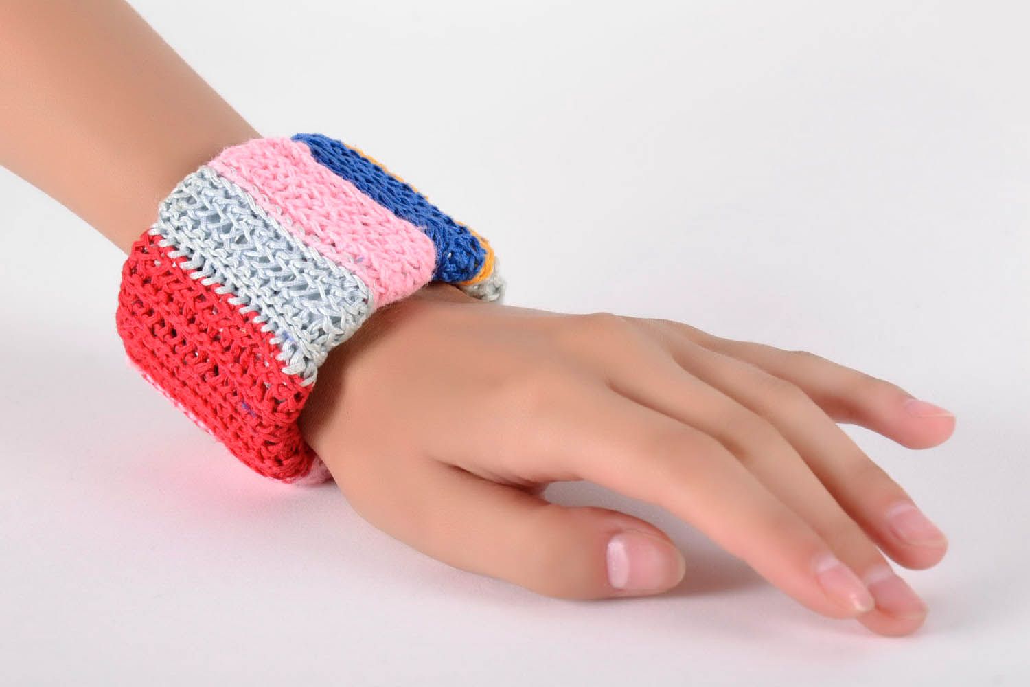 Bracelet textile de design fait main photo 5