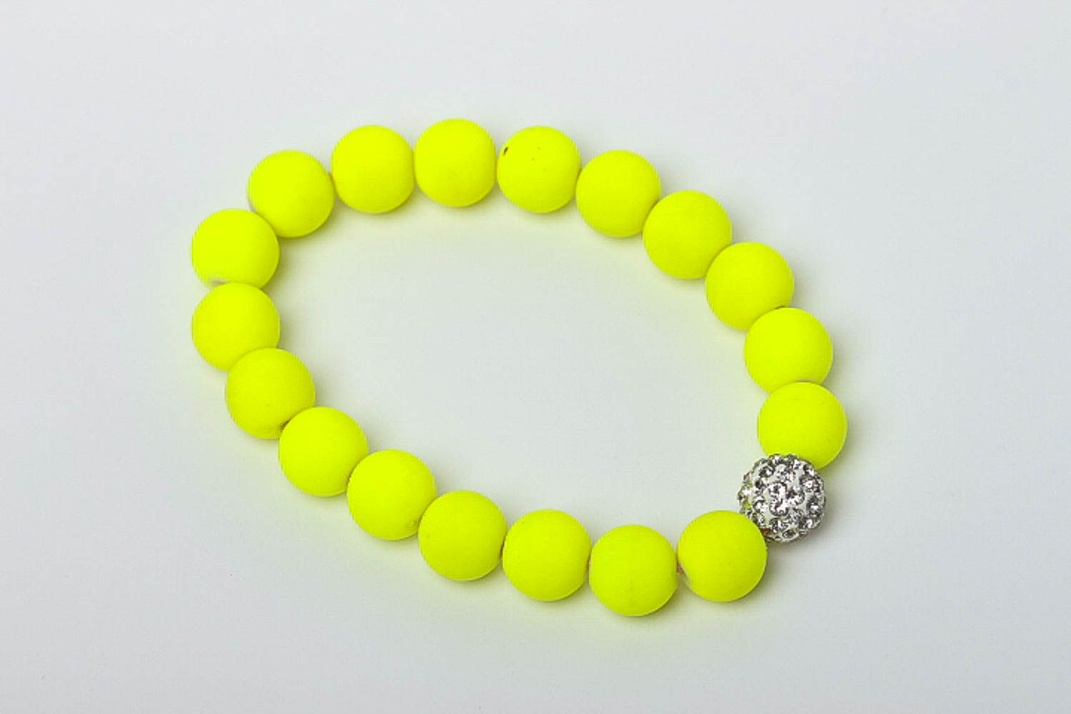 Bracelet mode Bijou fait main jaune éclatant Accessoire femme Citron design photo 2