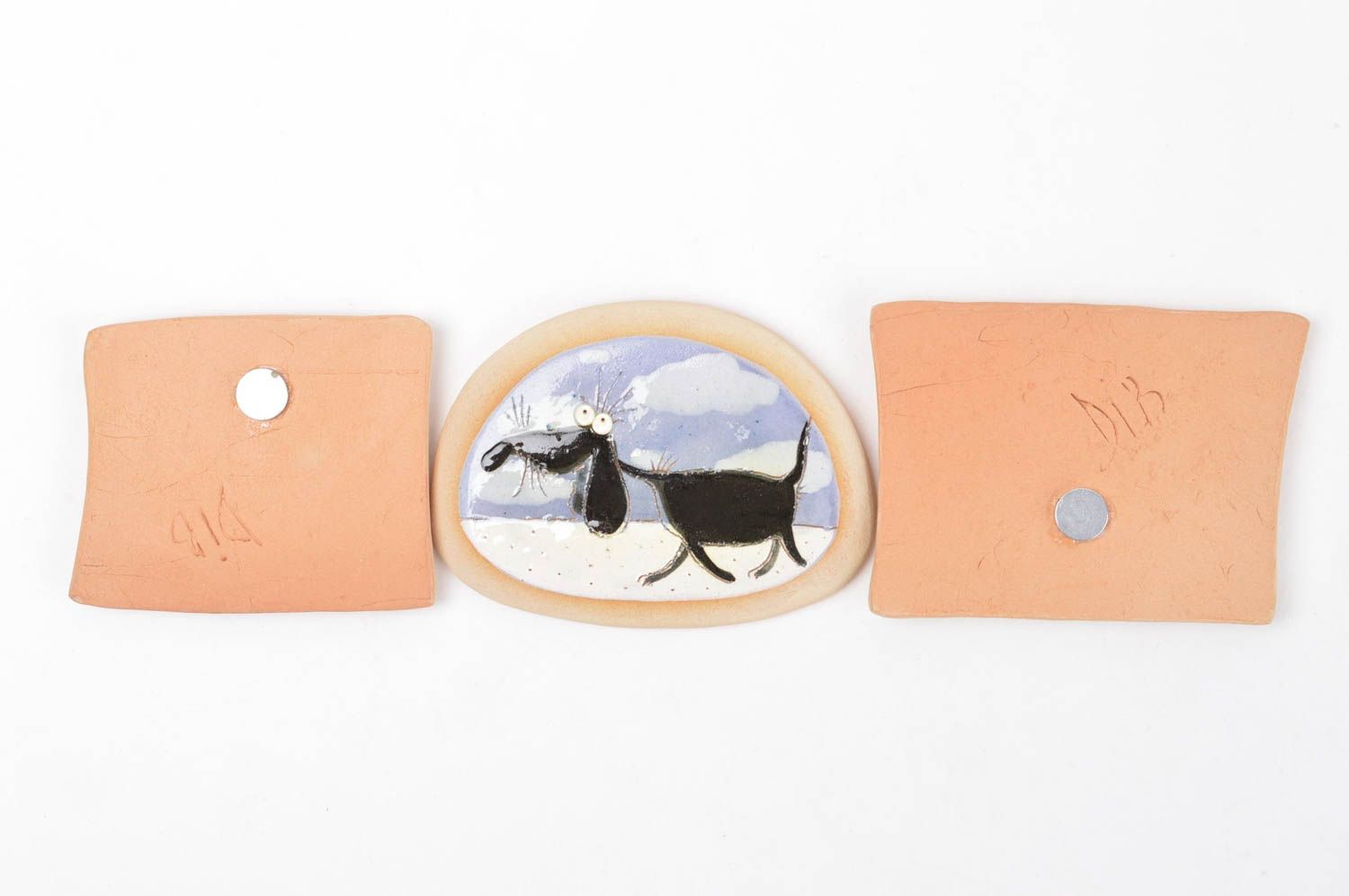 Handmade Kühlschrank Magnet Deko für die Küche Deko Accessoires schwarzer Hund foto 3