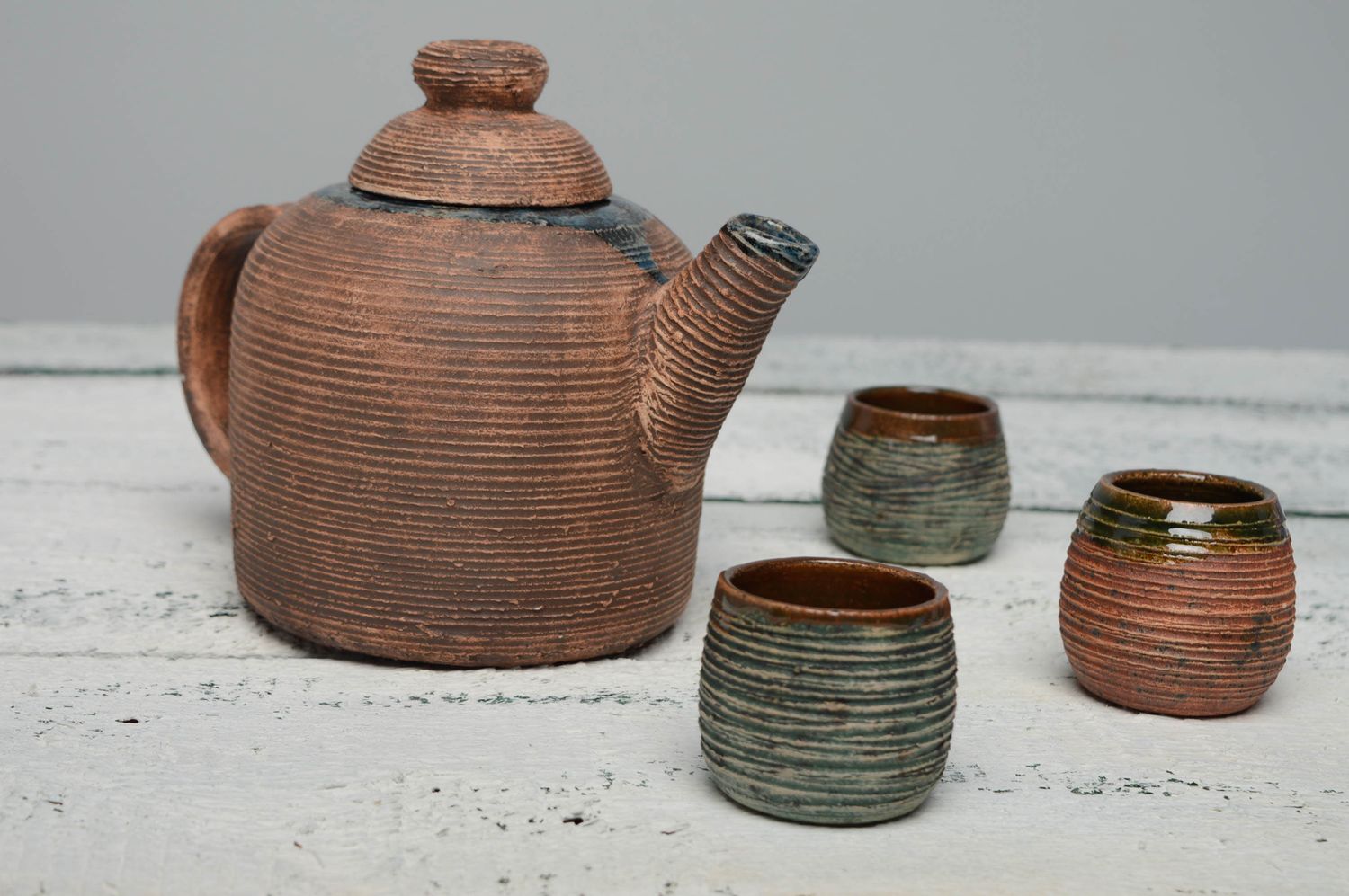 Tetera cerámica artesanal foto 3