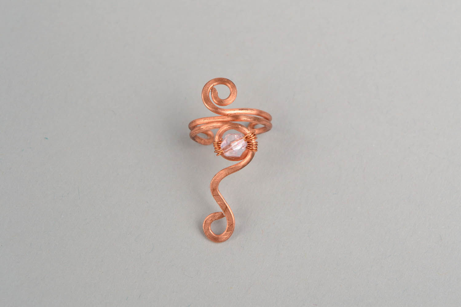 Copper cuff, wire wrap photo 2
