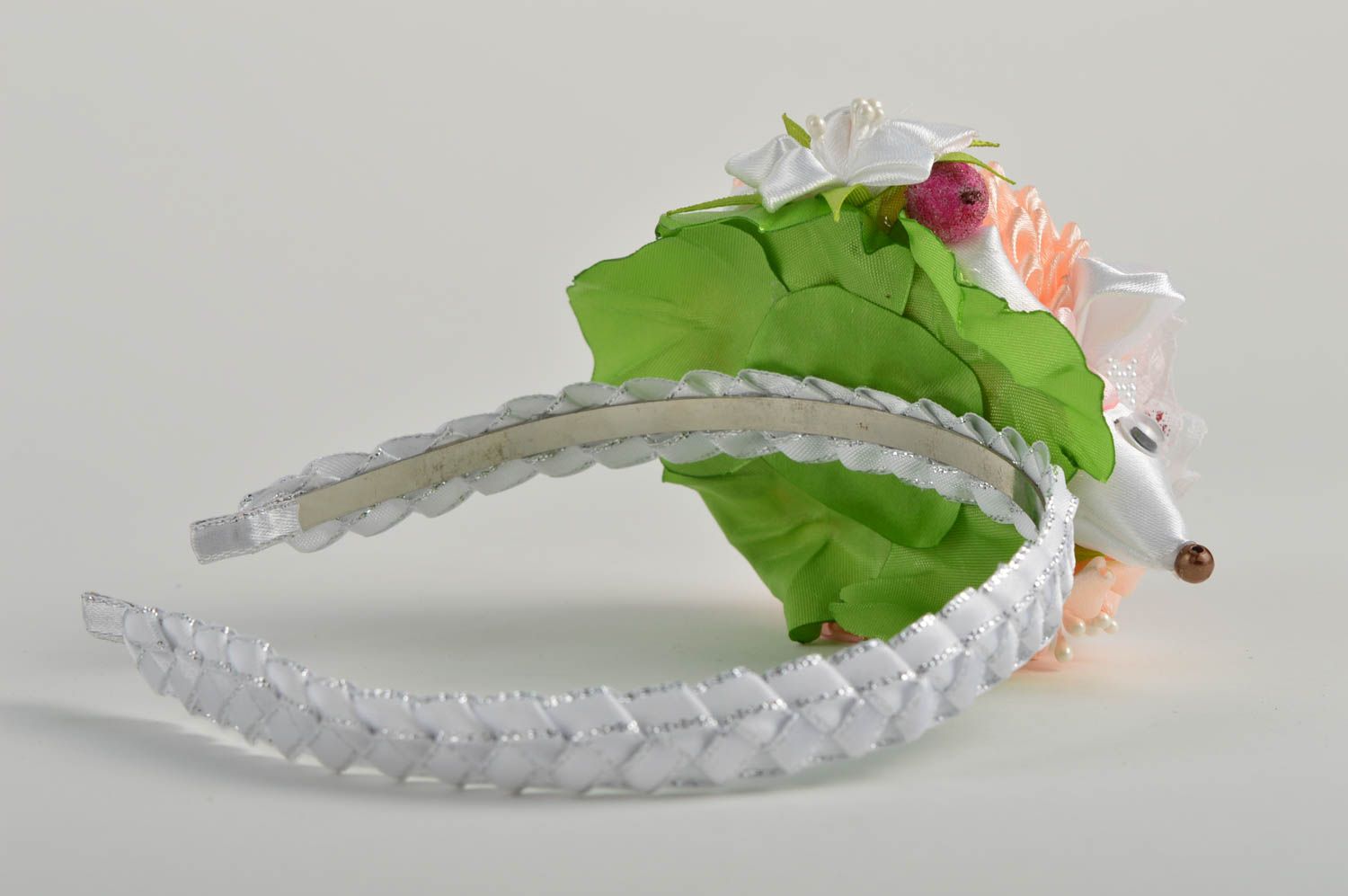 Blumen Haarreif handgefertigt Accessoire für Frauen Haar Schmuck Igel foto 4