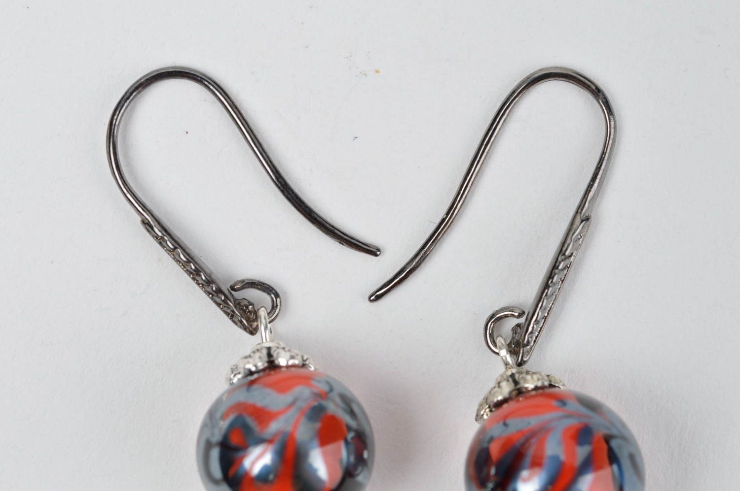 Unusual glass earrings handmade designer jewelry cute earrings present photo 4