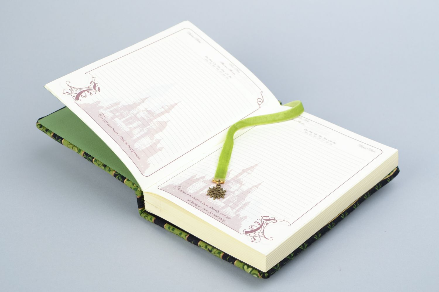 Handmade Notizbuch in Grün  foto 3