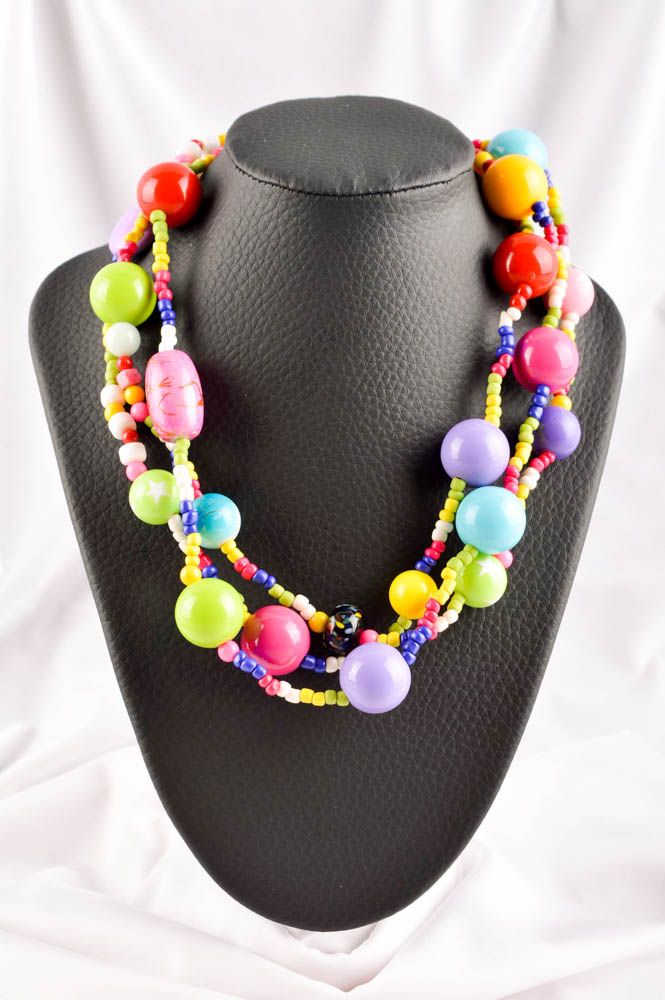 Handmade necklace beaded necklace handmade beads designer accessory gift ideas photo 1