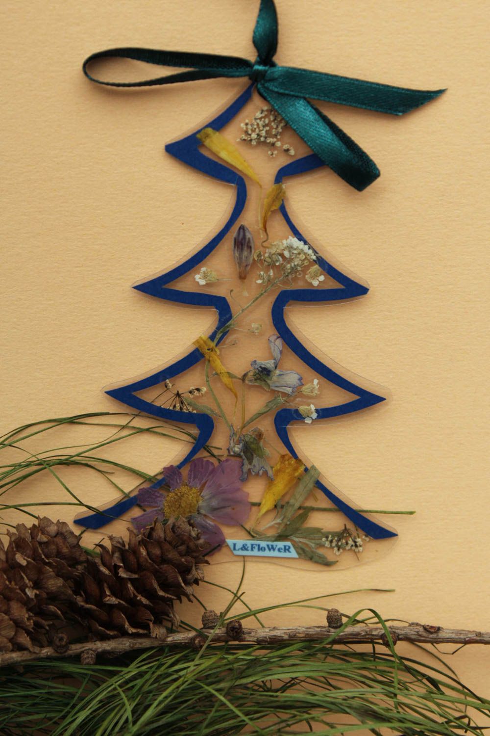 Декор для дома ручной работы декоративная подвеска елка новогодний декор фото 1