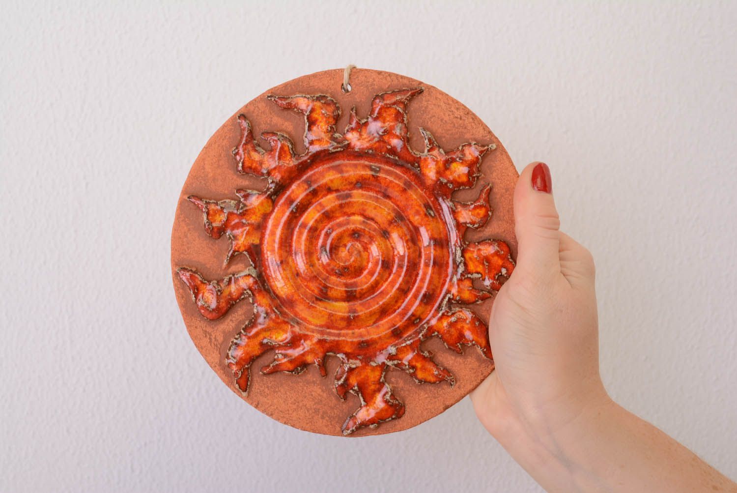 Wandteller aus Keramik Spirale foto 4