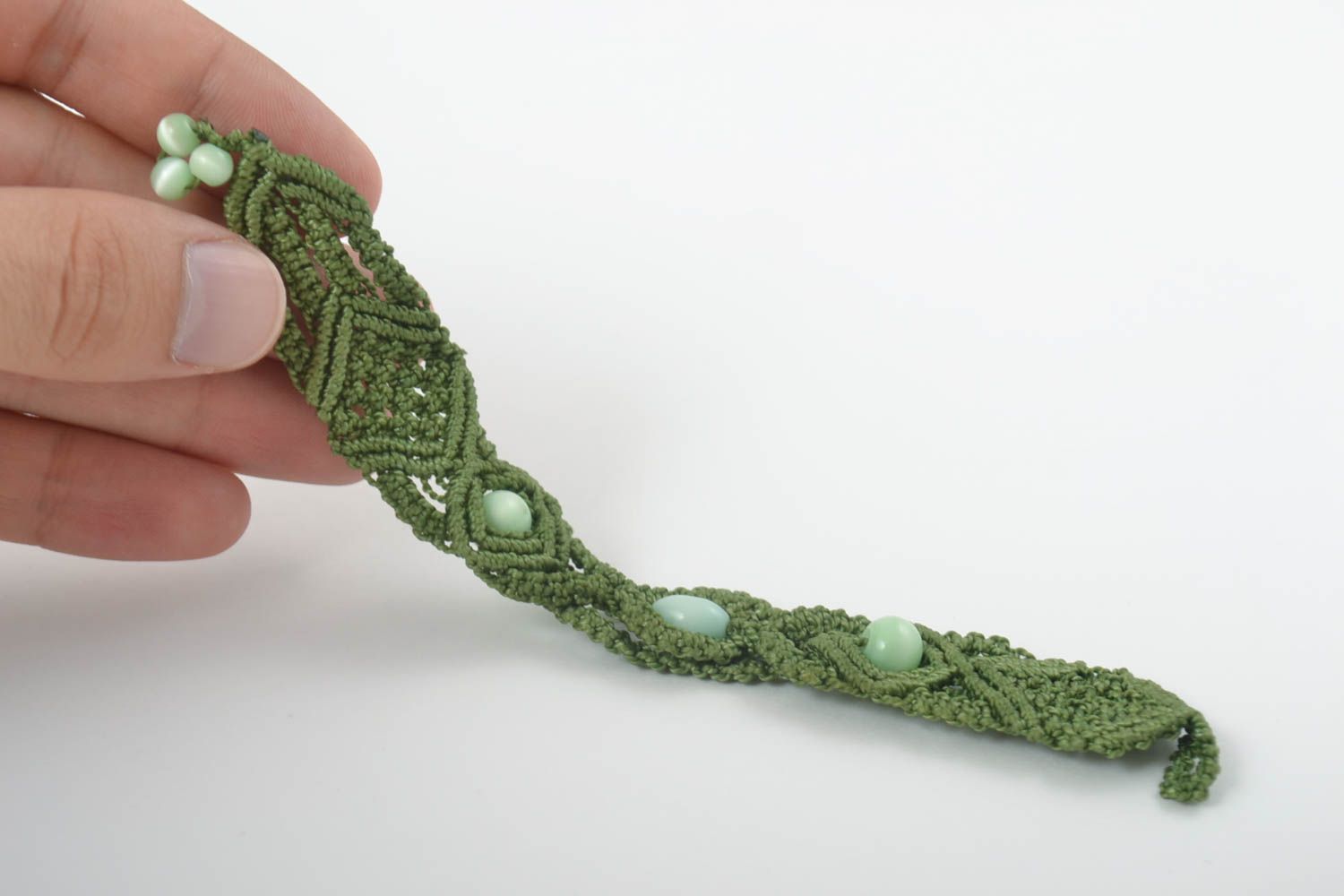 Unusual handmade woven wrist bracelet thread bracelet textile jewelry designs photo 5