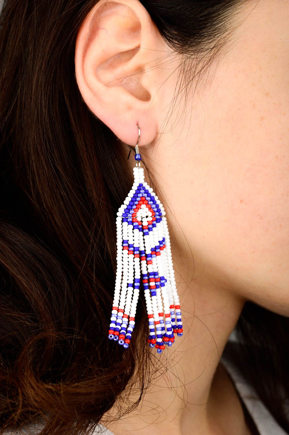 Handmade earrings designer jewelry beaded earrings fashion accessories photo 2