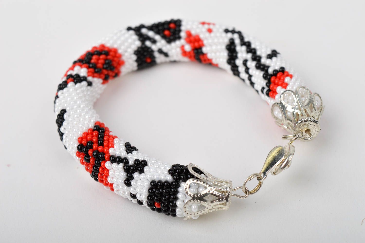 Handmade wrist beaded bracelet jewelry in ethnic style designer accessory photo 5