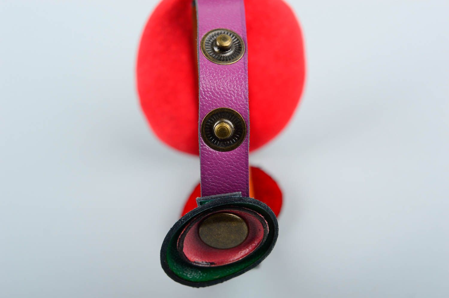 Bracelet en cuir Bijou fait main design avec rondelles Cadeau pour femme photo 5