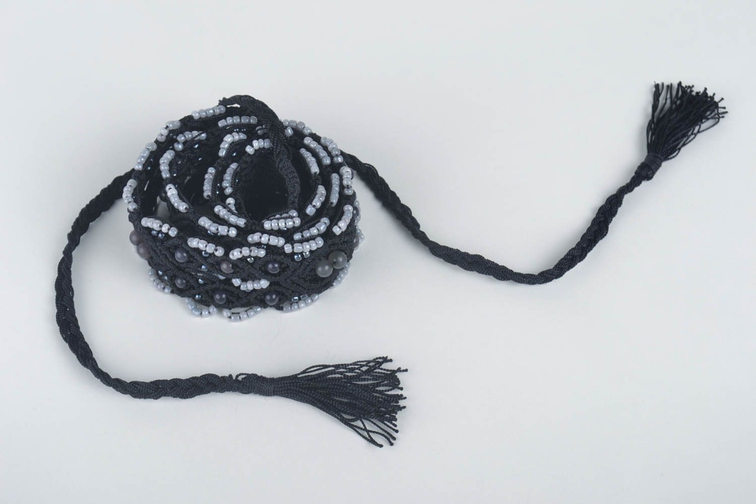 Stylish handmade woven belt textile belt beaded belt design gifts for her photo 2