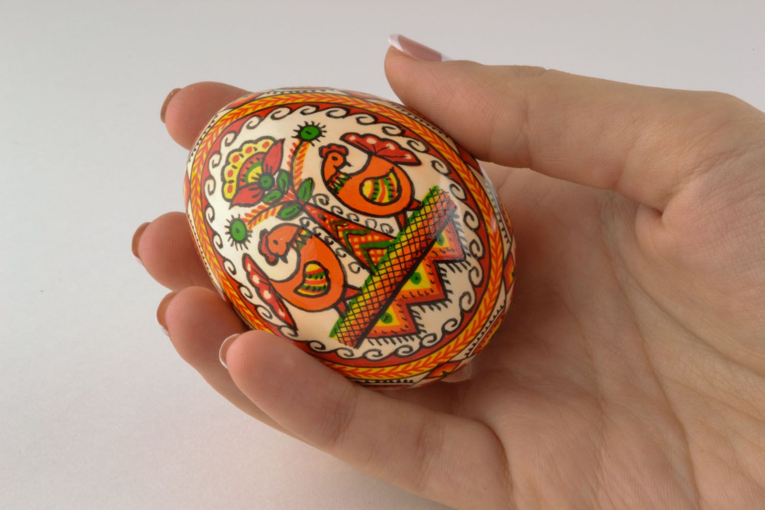 Author wooden egg with painting photo 5