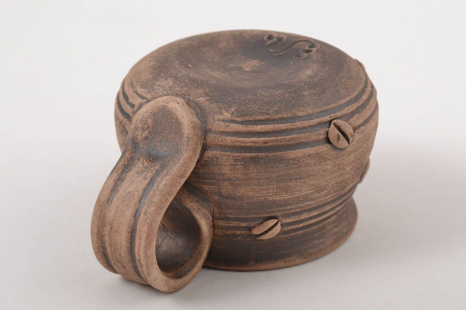 Keramik Kaffeetasse handmade Keramik Becher schönes Geschirr aus Ton für Küche foto 4