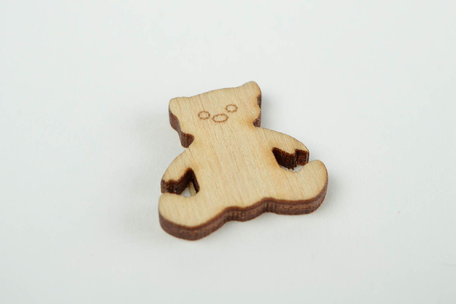Handmade Figur zum Bemalen Holz Rohlinge Bär Miniatur Figur klein originell foto 4