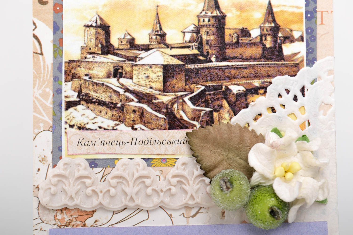 Handmade cute greeting card stylish designer postcard beautiful souvenir photo 2