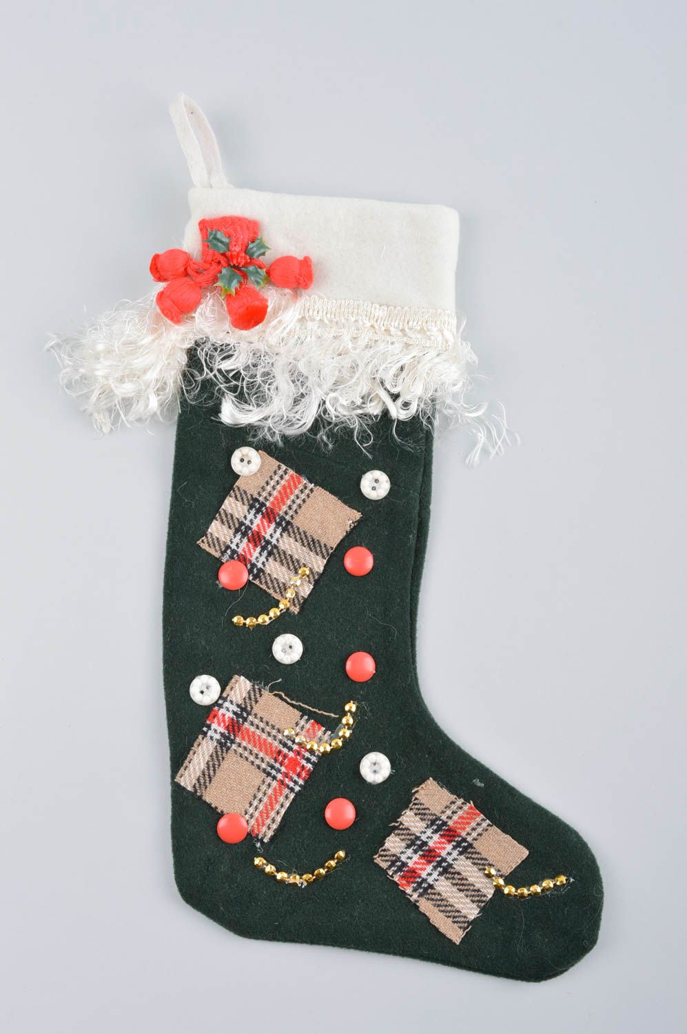 Handmade decorations Christmas stocking Xmas stockings souvenir ideas cool gifts photo 3