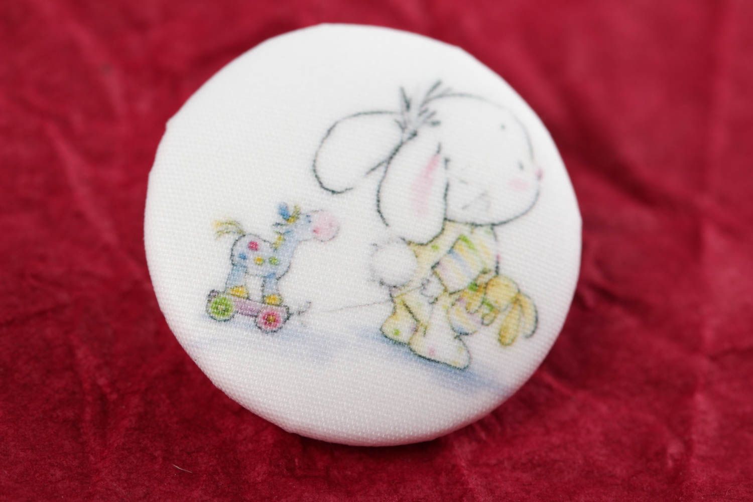 Unusual handmade buttons childrens fabric button needlework accessories photo 1