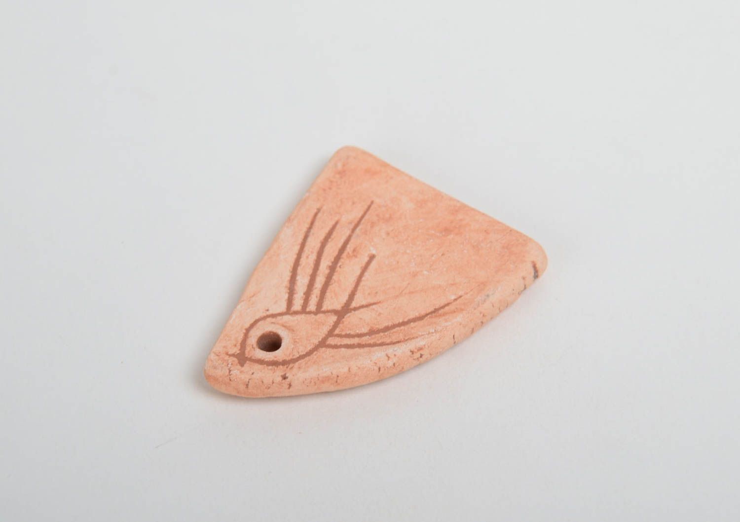 Unusual handmade clay pendant blank for creating jewelry photo 3