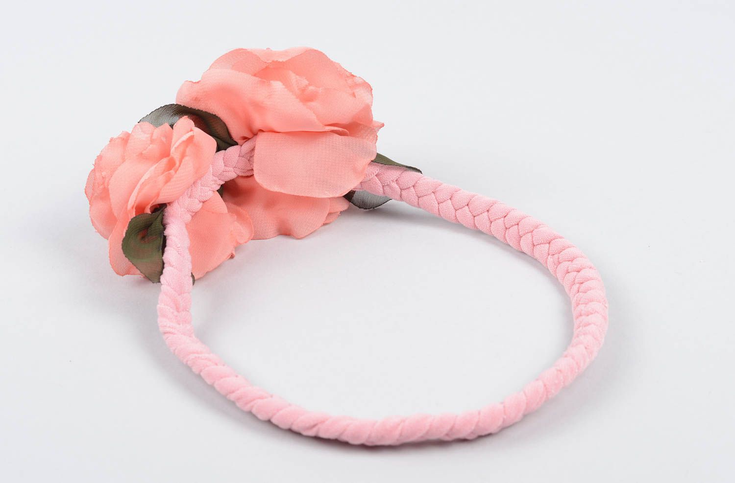 Haarband mit Blume handgemacht Haar Accessoire Designer Schmuck luftig foto 2