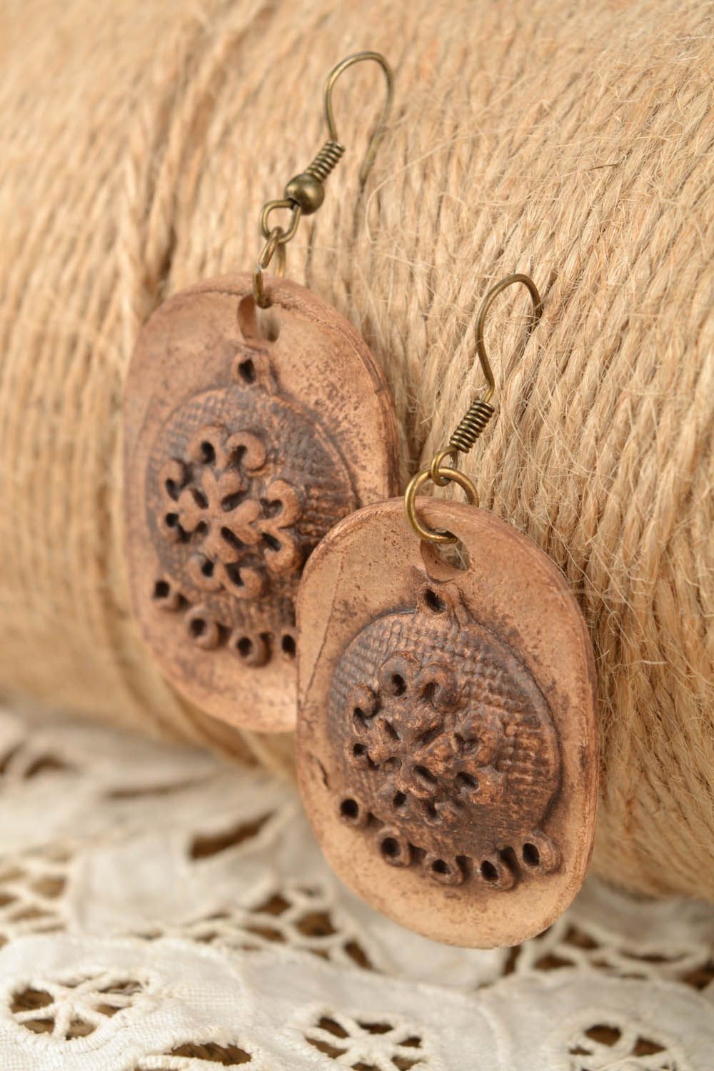 Ceramic earrings  photo 1