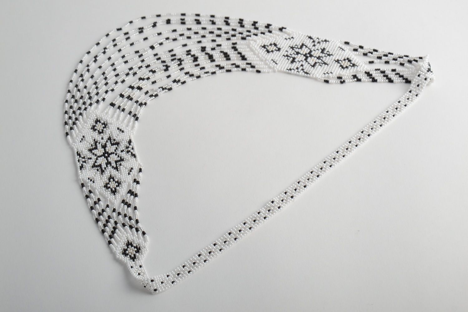 Unusual beautiful designer handmade beaded gerdan necklace photo 5