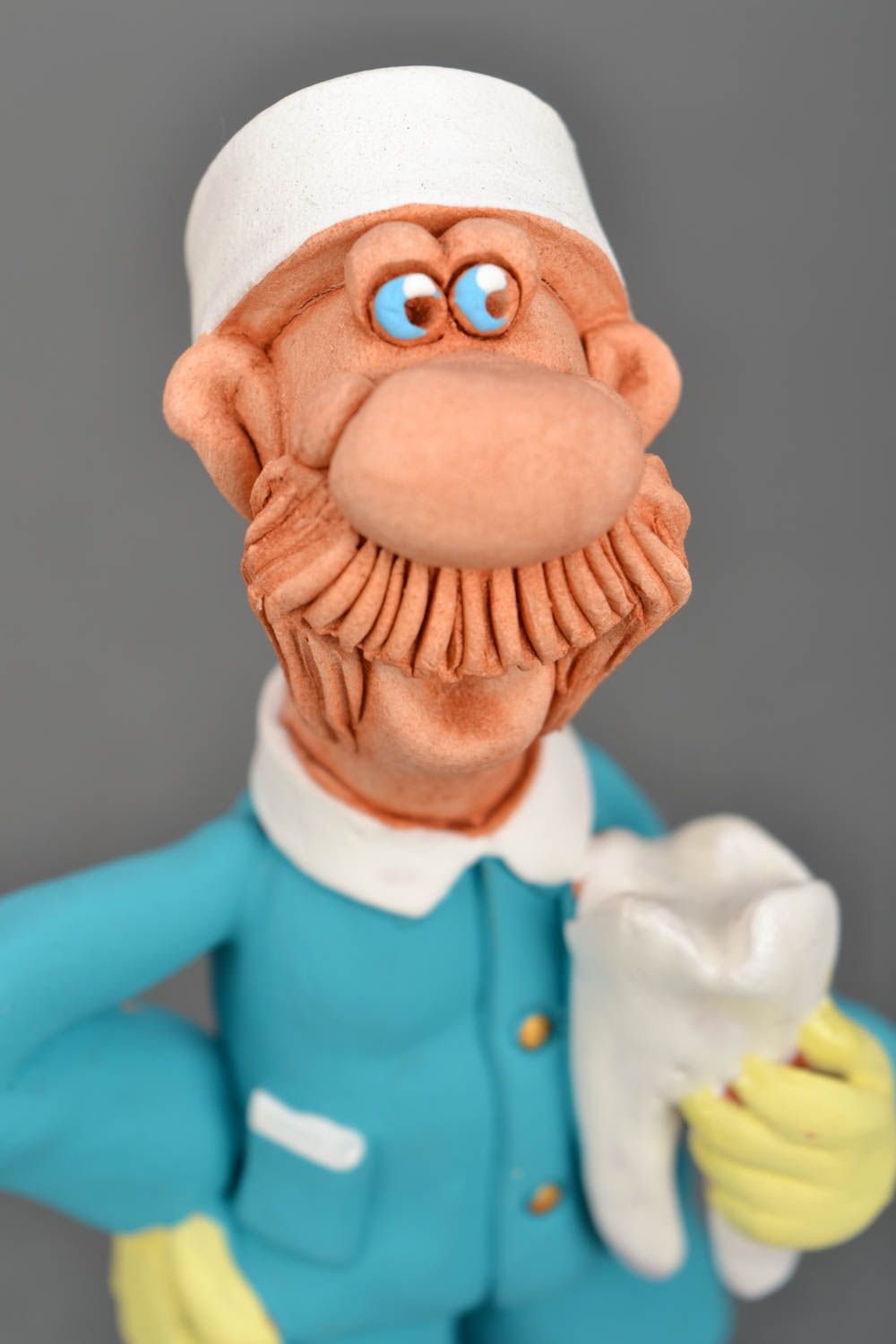 Painted ceramic figurine Dentist photo 4