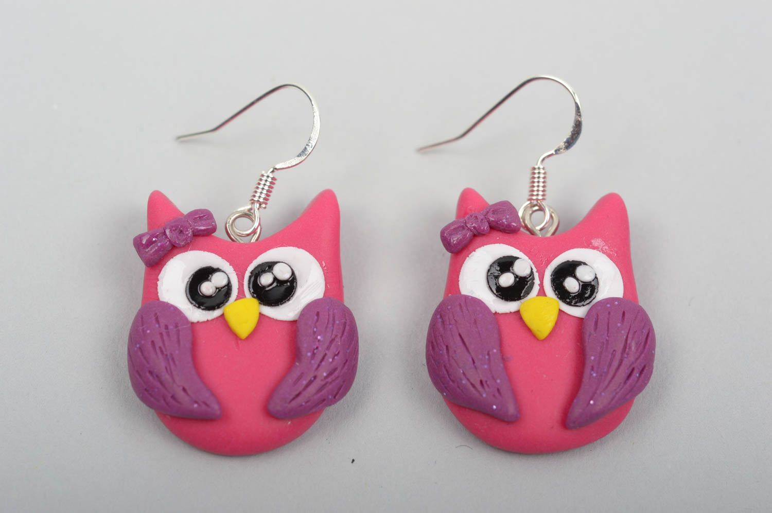 Handmade earrings polymer clay fashion jewelry kids accessories gifts for kids photo 1