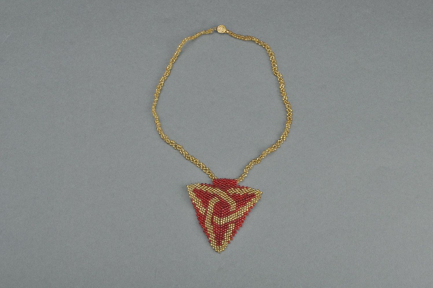 Halskette aus Glasperlen Keltischer Knoten foto 1