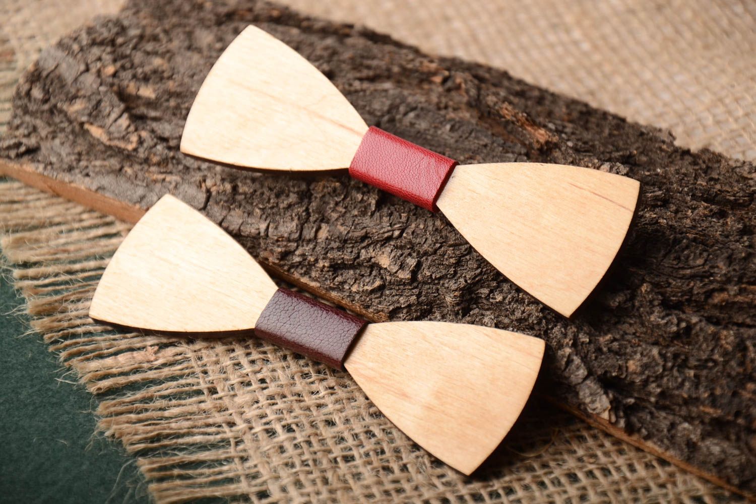 Handmade bow ties wooden bow ties brooch jewelry wooden brooches gifts for him photo 1
