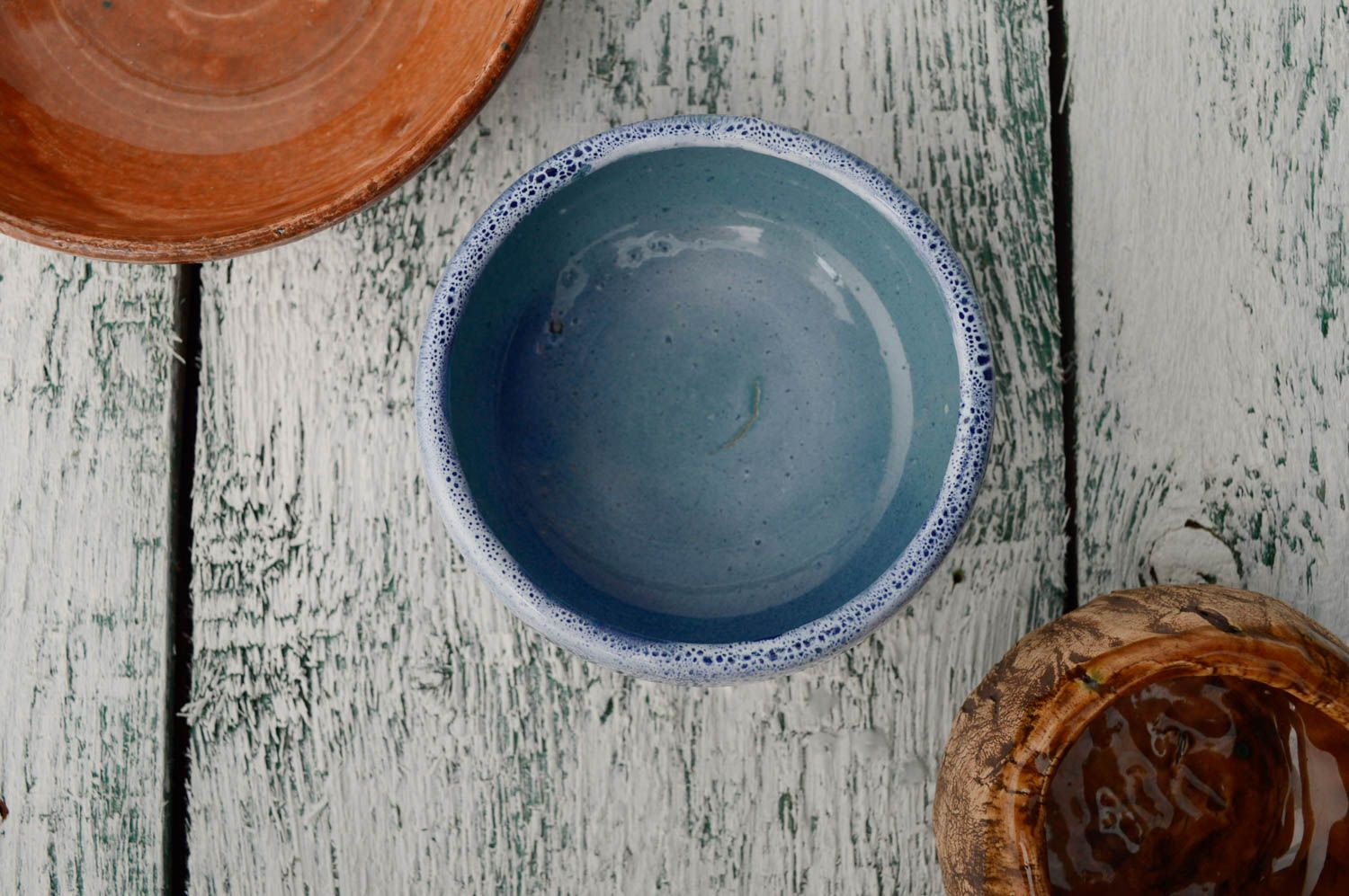 Glazed ceramic bowl photo 3