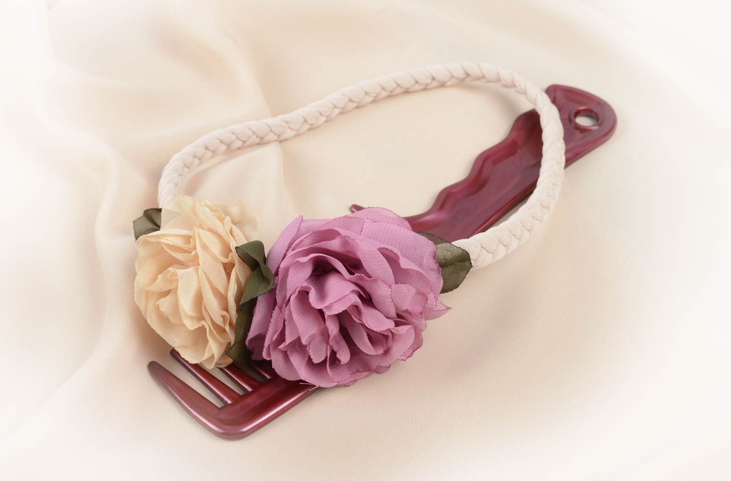 Niedliches Haarband mit Blumen handmade Designer Schmuck Accessoire für Haare  foto 5