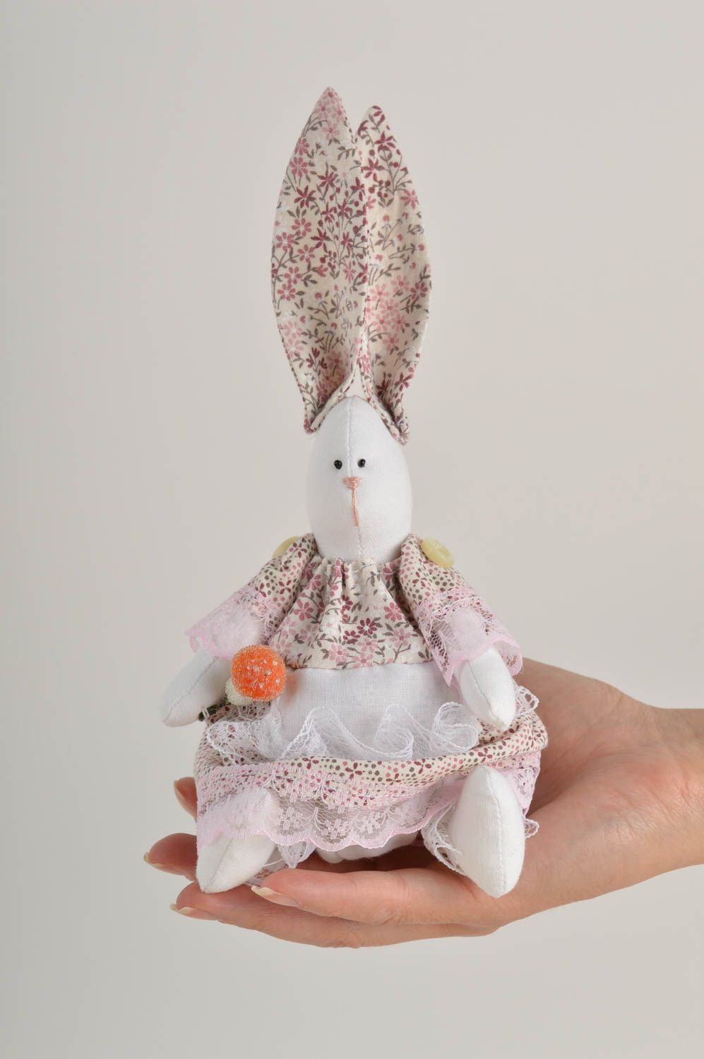 Игрушка заяц ручной работы авторская игрушка для ребенка и дома стильный подарок фото 2