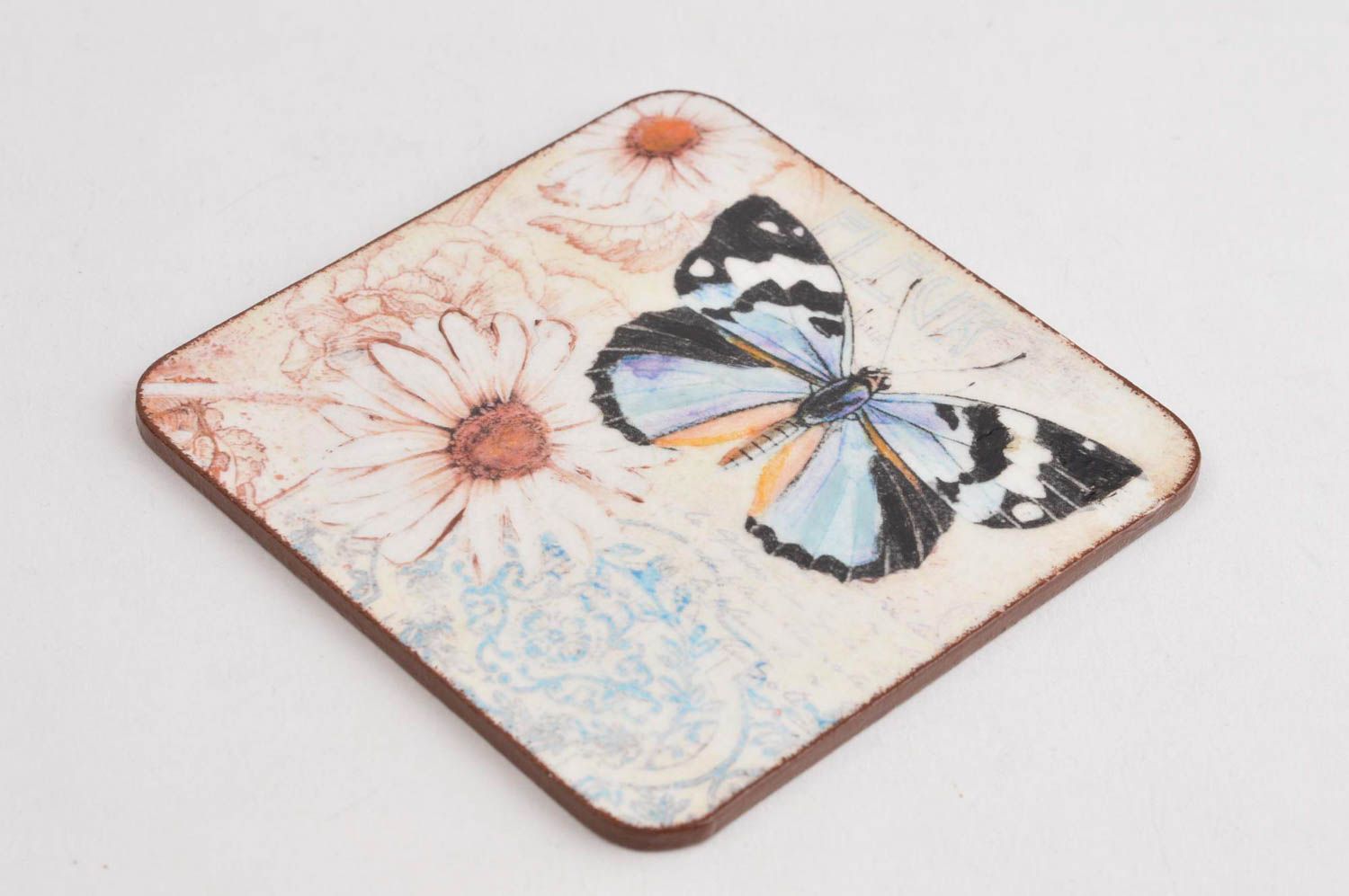 Posavasos original artesanal mariposa accesorio de cocina protector para mesa foto 2