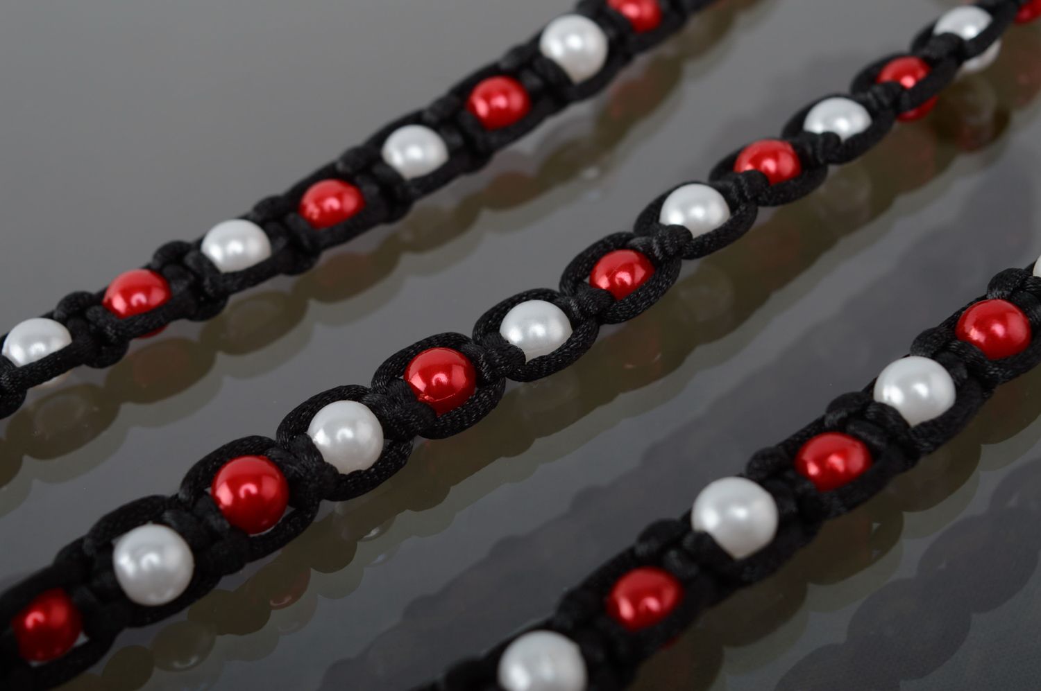 Macrame belt with beads photo 3