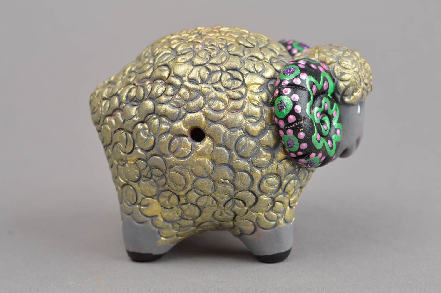 Керамика ручной работы барашек свистулька из глины керамическая свистулька фото 3