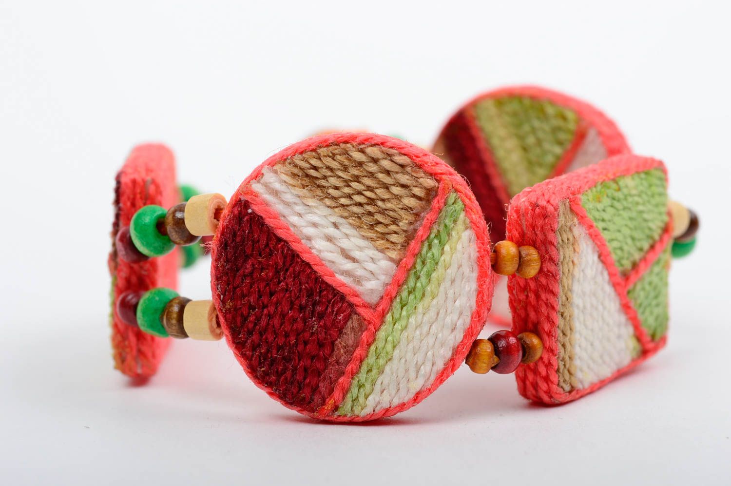 Unusual handmade ceramic bracelet thread bracelet cool jewelry designs photo 1