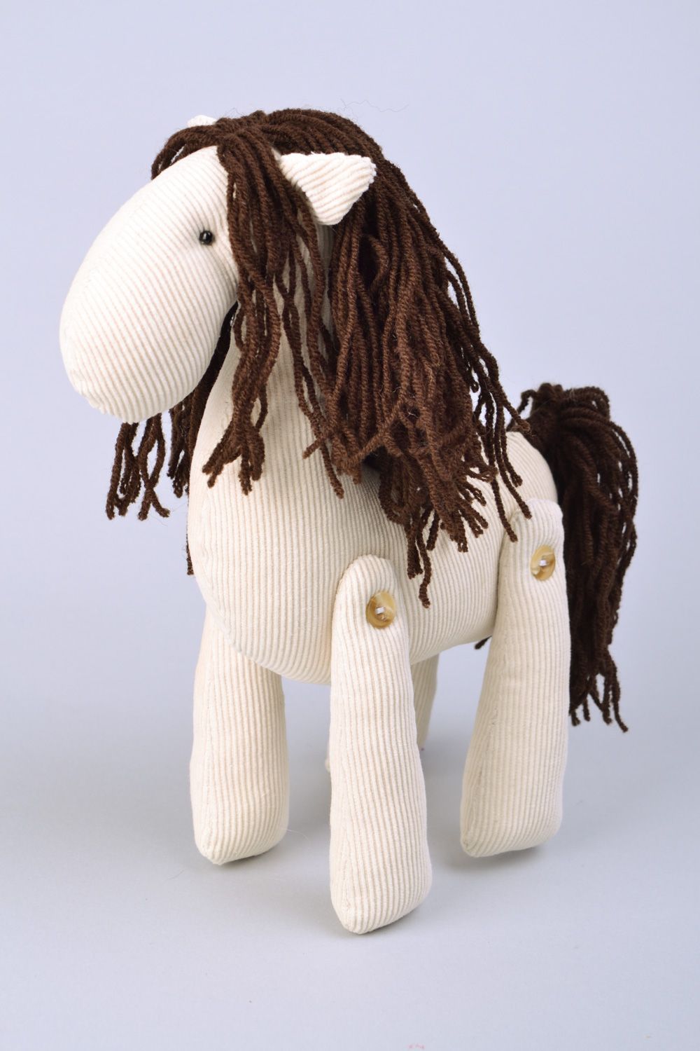 Weiches Kuscheltier aus Velour fürs Haus und Kind handmade Pony    foto 1