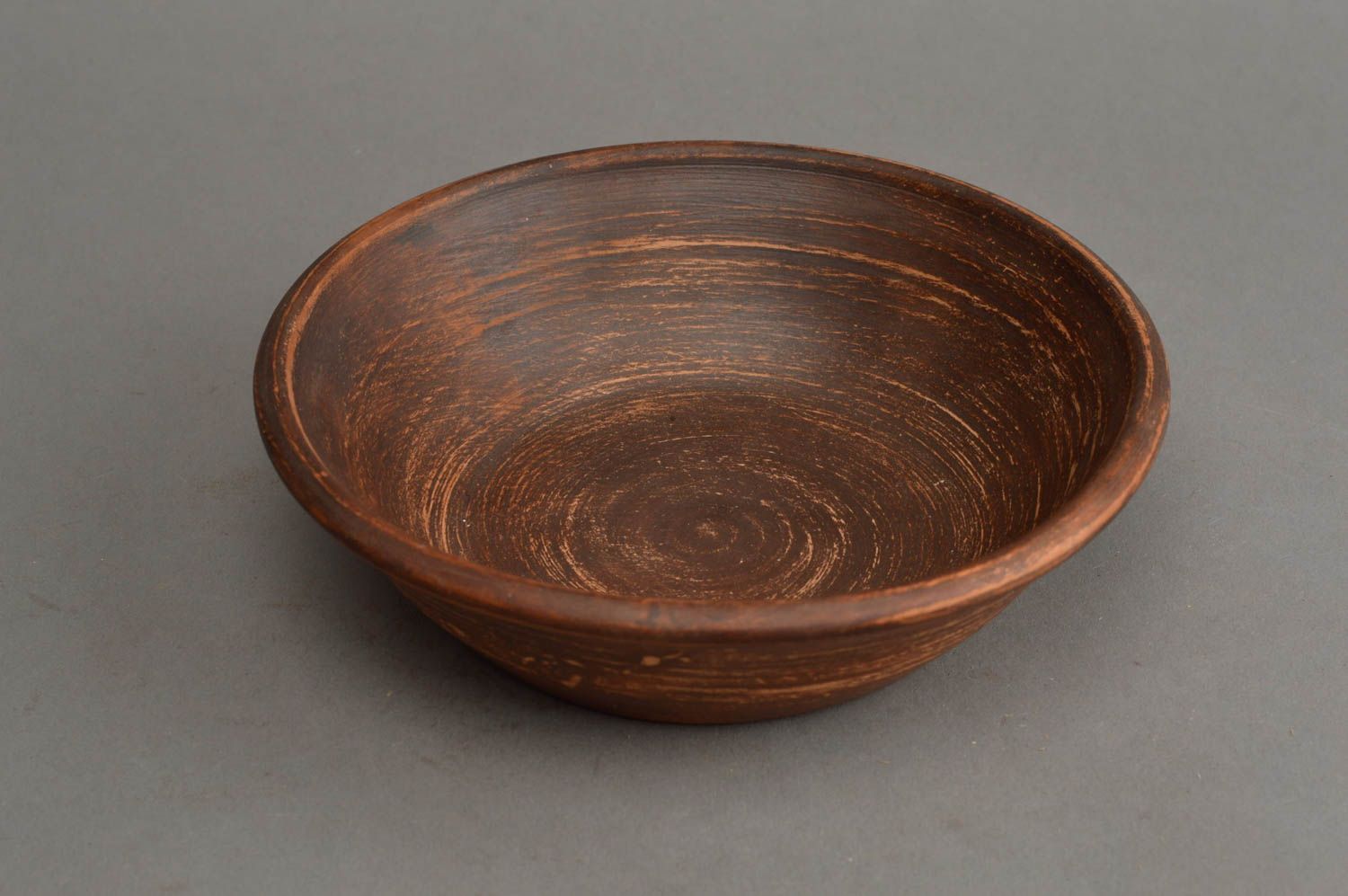 Small handmade designer clay bowl kilned with milk unusual ceramic tableware photo 2