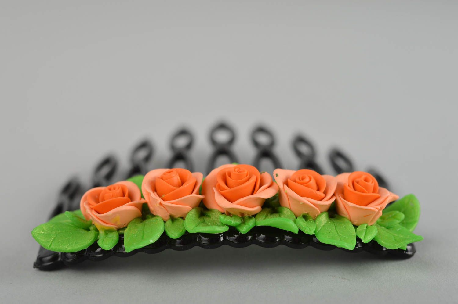 Haar Kamm handmade Haar Accessoire Haarschmuck Blumen ausgefallene Geschenke foto 5