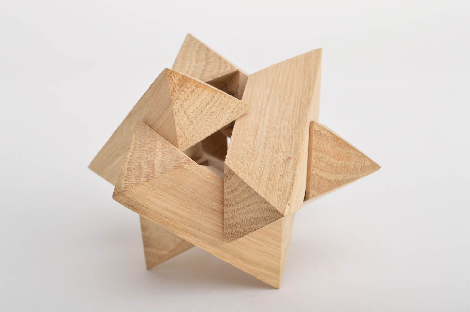 Игрушка ручной работы деревянный кубик игрушка из дерева от 3 лет Звезда фото 4