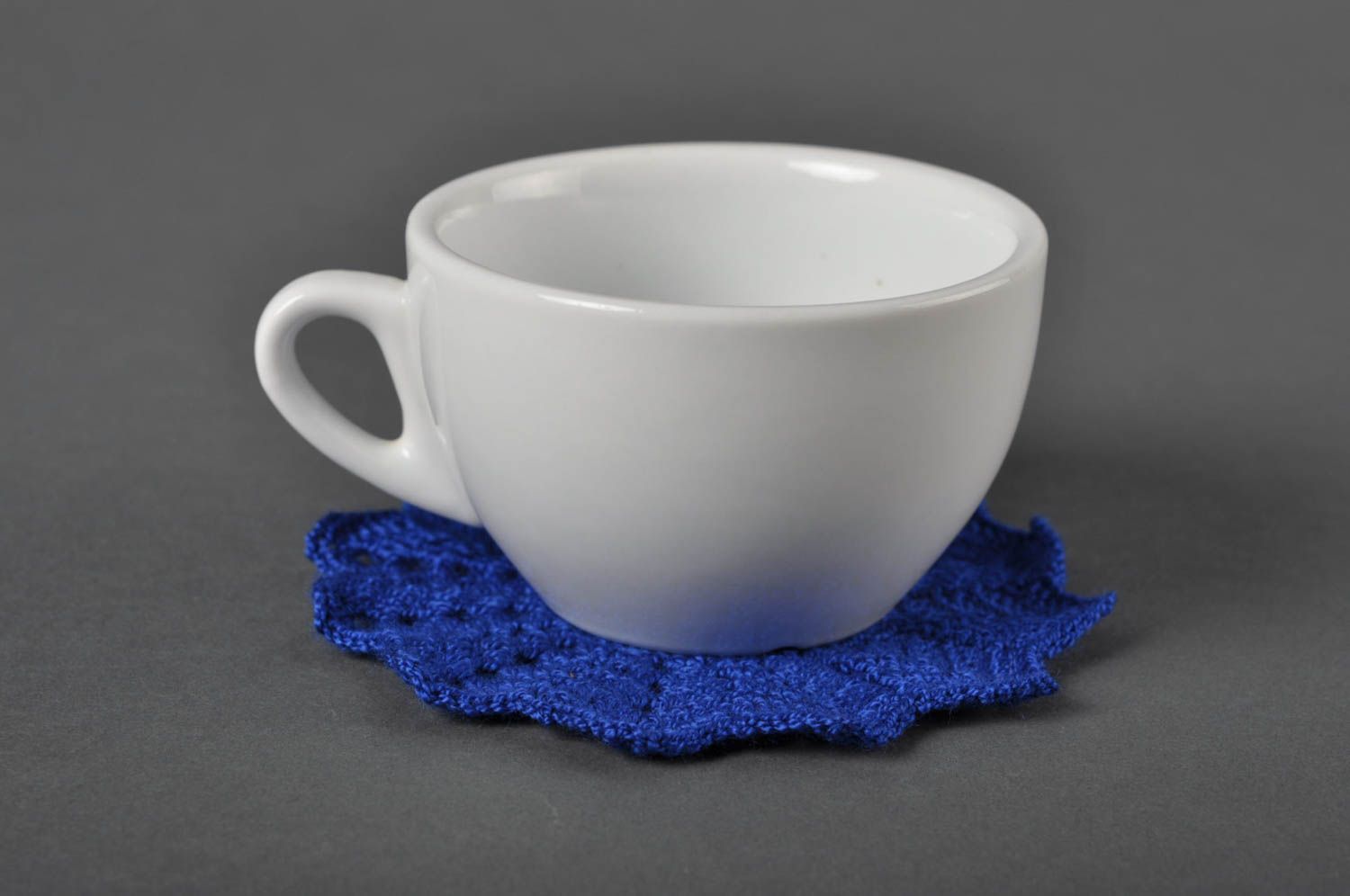 Stand for hot handmade stand cute blue stand for cup woven stand for dishes photo 2